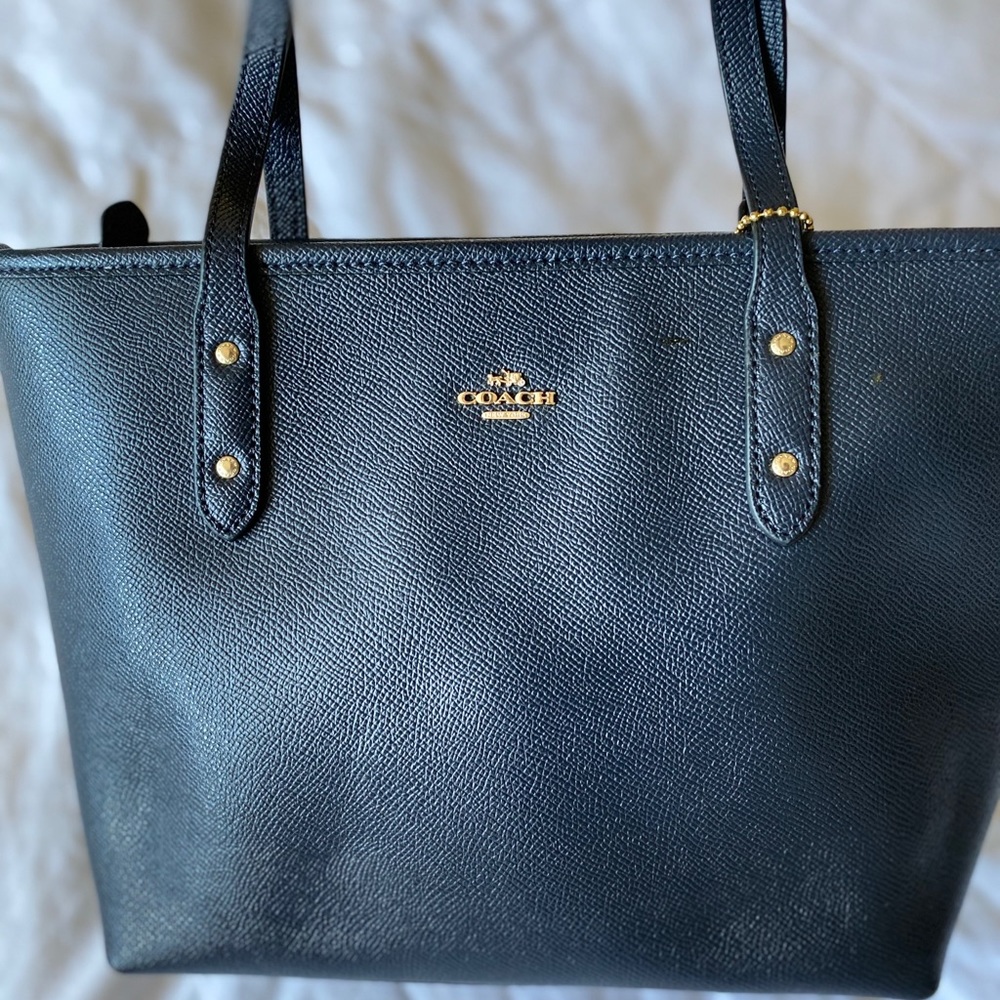 SOLD COACH Mini City Zip Tote - midnight blue